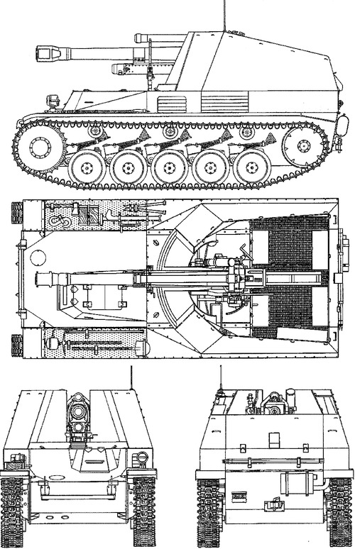 Sd. Kfz. 124 Wespe 10.5cm leFH18-2 Fahrgestell Auf Geschutzwagen PzKpfw II (Sf)