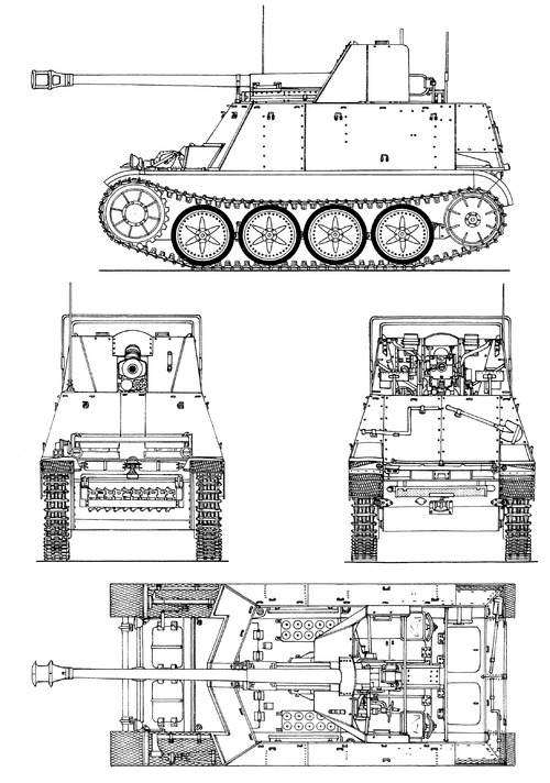 Sd.Kfz. 132 Marder II Panzerjaeger II fuer 7.62cm Pak36 (Late)