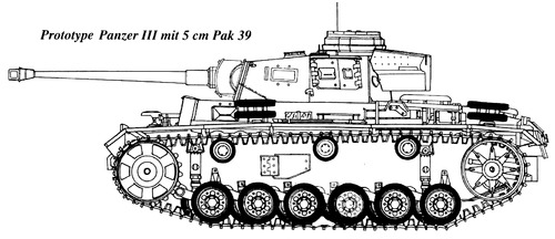 Sd.Kfz. 141 Pz.Kpfw.III Prototype 5cm Pak 39