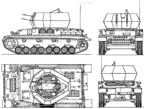 Sd.Kfz. 164-4 Flakpanzer IV Wirbelwind