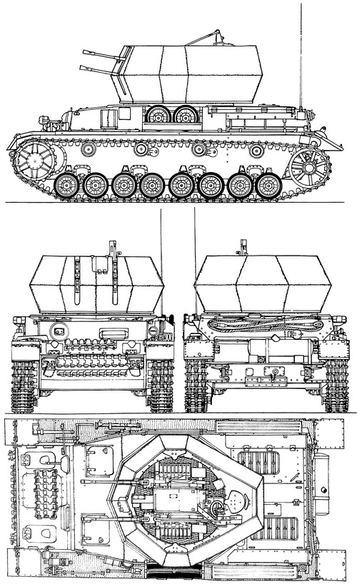 Sd.Kfz.164-4 Flakpanzer IV Wirbelwind