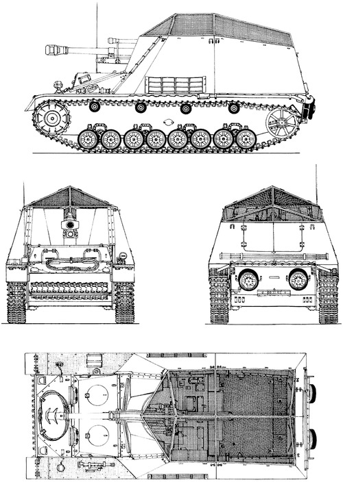 Sd.Kfz.165 10.5cm leFH 18-40 (Sf) auf Geschutzwagen III-V Hummel-Wespe