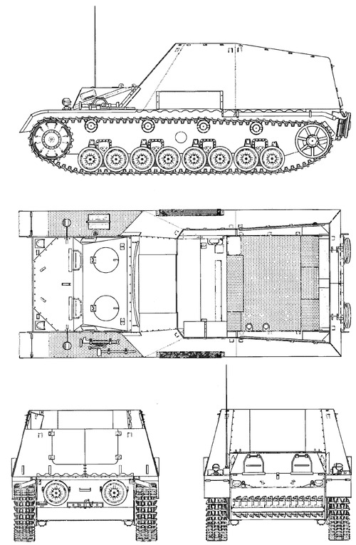 Sd.Kfz.165 auf Geschutzwagen III-IV Hummel Munitionstrager