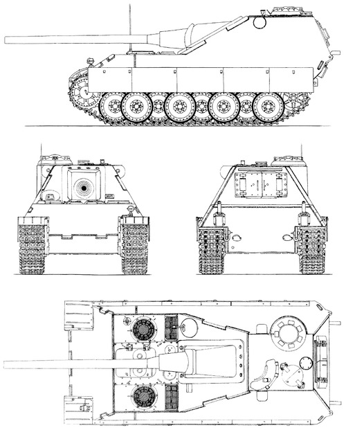 Sd.Kfz.173 Panzerjager Panther 12.8cm Pak 80 L-55