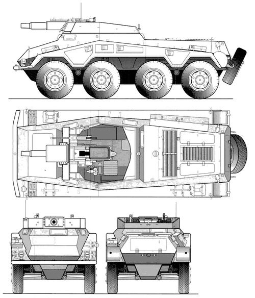 Sd.Kfz. 2343 7.5cm Schwerer Panzerspahwagen 8-Rad