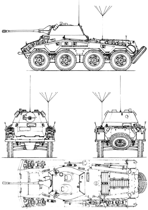 Sd.Kfz.234-2 Puma 5cm L-60 Schwerer Panzerspahwagen 8-Rad