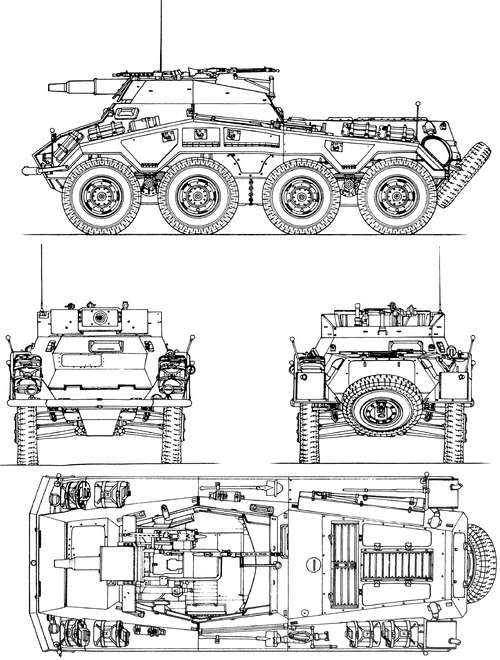 Sd.Kfz. 234-3 Puma 7.5cm Schwerer Panzerspahwagen 8-Rad