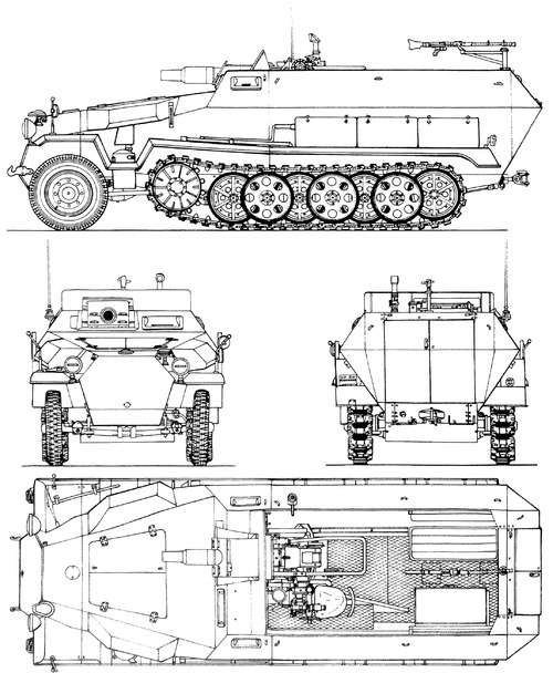 Sd.Kfz. 251-9 Ausf.C 7.5cm Schutzenpanzerwagen