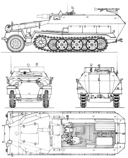 Sd.Kfz. 251-9 Ausf.C 7.5cm Schutzenpanzerwagen