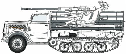Sd.Kfz. 3a Maultier auf 3.7cm FlaK 37