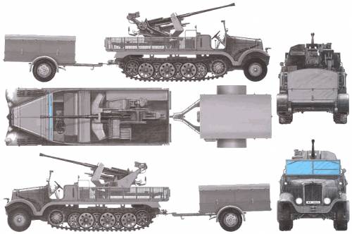 Sd.Kfz. 6-2 5t Half-Truck + 37mm AA Flak