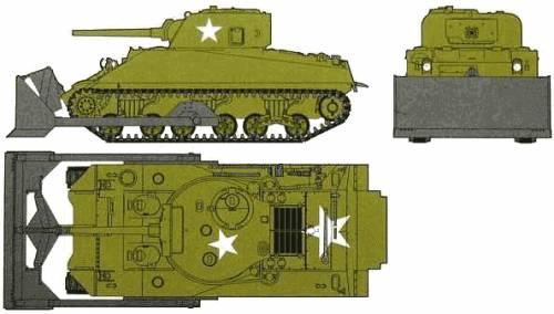 M4A2 Sherman + D1 Dozer Blade