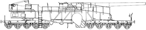 28cm Lange Bruno K(E) Railway Gun