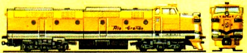 DRGW Krauss-Maffei Co-Co Diesel Denver & Rio Grande 1961