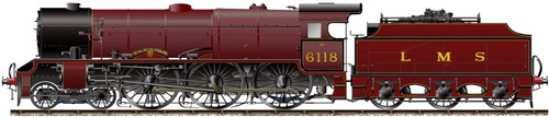 LMS Royal Scot Class - No 6118 Royal Welch Fusilier