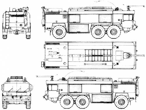 Faun FL 22.30-45v 6x4 Flugfeld Fire Truck (1986)