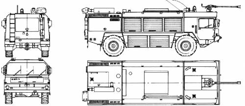 Faun LF 16.30-45v 4x4 Flugfeld Fire Truck (1986)