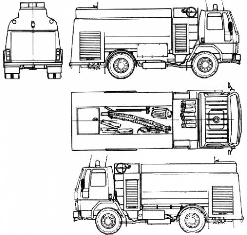 Ford E Cargo 1313 Fire Truck (1985)