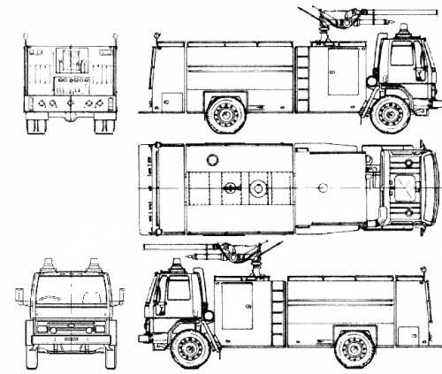 Ford E Cargo 1418 Fire Truck (1985)