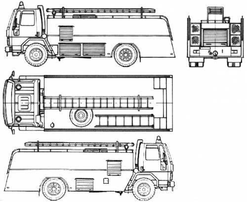 Ford E Cargo 1680 Fire Truck (1980)