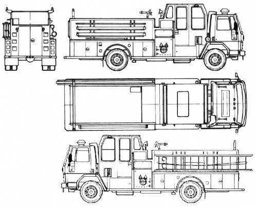 Ford E Cargo CF6000 Fire Truck (1990)