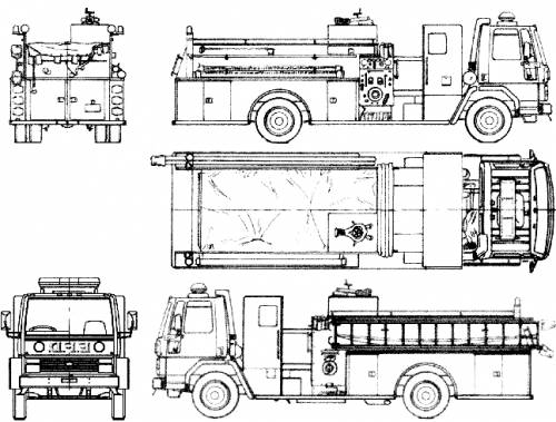 Ford E Cargo CF8000 Fire Truck (1985)
