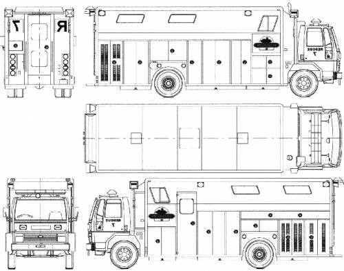 Ford E Cargo CF8000 Fire Truck (1992)