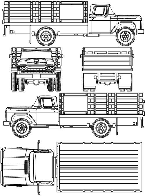 Ford F-500 Stake Truck (1960)