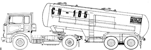 Jelcz 317 with Tanker Trailer Zremb CN-185 (1995)