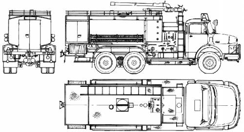 Mercedes-Benz L2624 6x6 Fire Truck (1973)