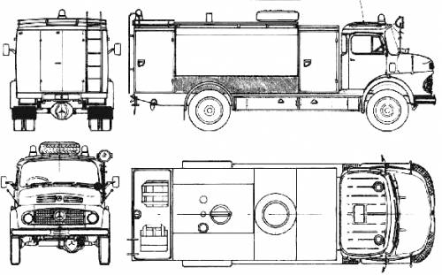 Mercedes-Benz LKO1413 Fire Truck (1965)