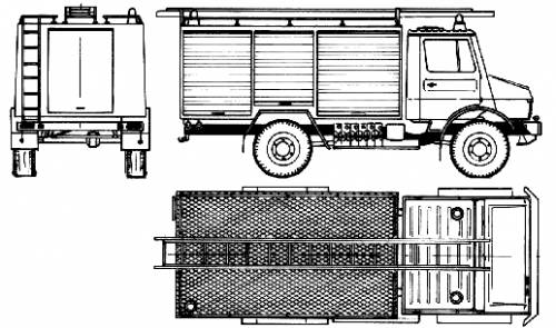 Mercedes-Benz Unimog U1300L Fire Truck (1980)