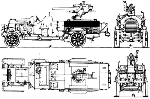 Krupp-Daimler Ballonabwehr Kraftwagengeschutz 7.7cm BAK L-27