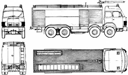 Saurer 5DF 8x4 Metz Fire Truck (1980)