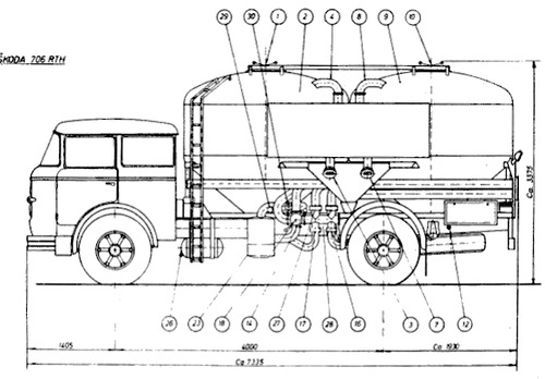 Skoda 706 RT Cement Transporter (1957)