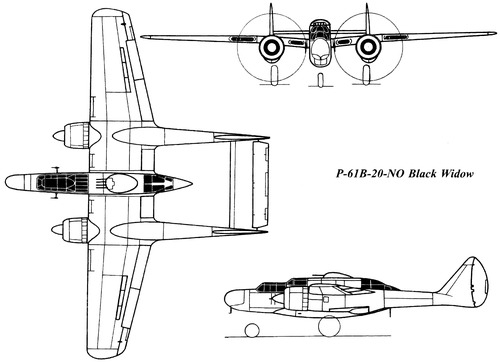 Northrop P-61B-20 NO Black Widow