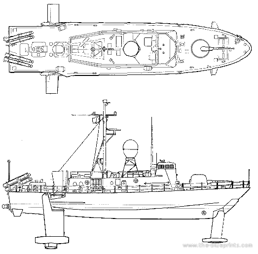 Blueprints &gt; Ships &gt; Ships (US) &gt; USS PHM-1 Pegasus ...