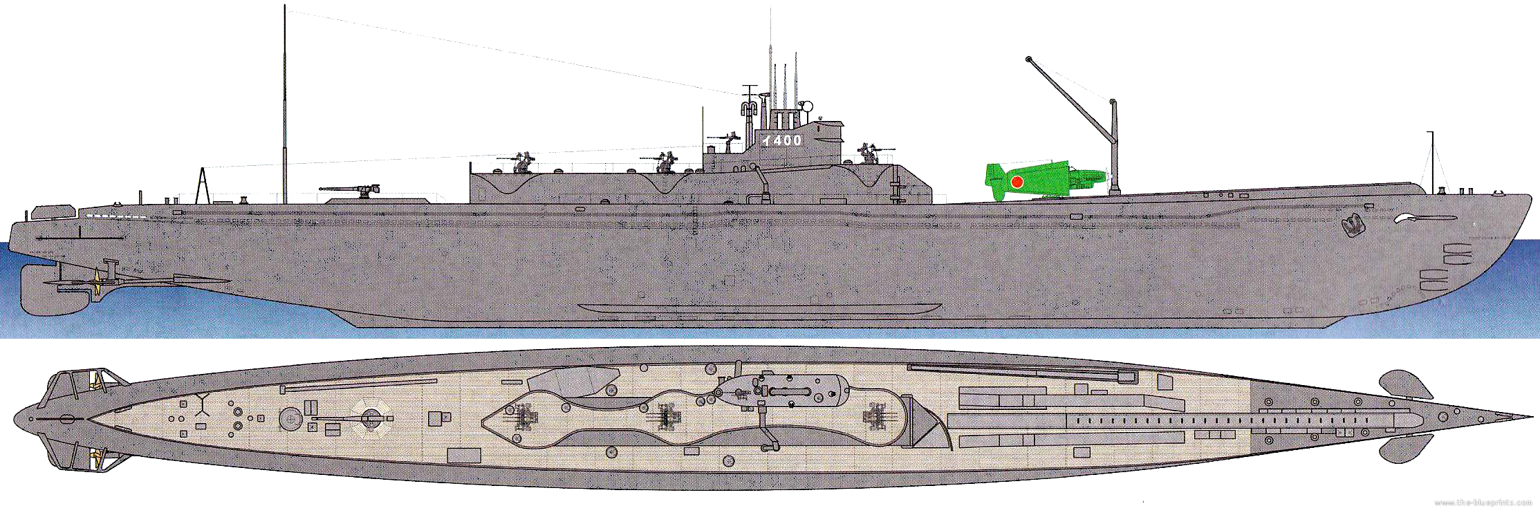 Blueprints &gt; Ships &gt; Submarines (Japan) &gt; IJN I-400 ...