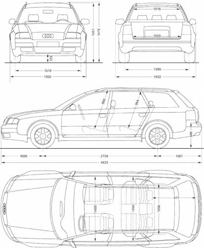 Blueprints Cars Audi A6 Avant