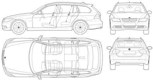 Blueprints Cars Bmw 3 Series