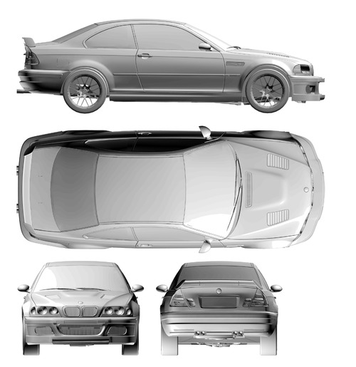 Blueprints Cars Bmw Bmw M3 Gtr