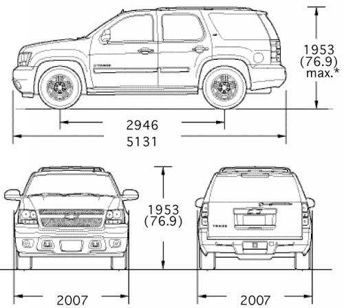 Blueprints Cars Chevrolet Tahoe 2007