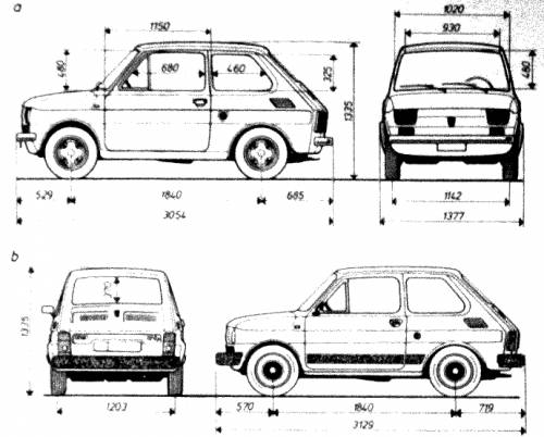 Blueprints > Cars > Fiat > Fiat 126P