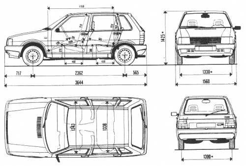 Blueprints > Cars > Fiat > Fiat Uno 87