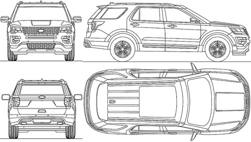 Blueprints Cars Ford