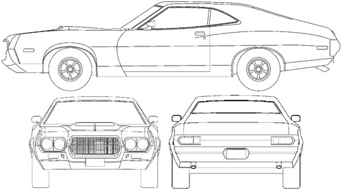 Ford Gran Torino Sport vector drawing