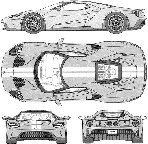 Supercars Gallery Ford Gt Blueprint - roblox blueprints