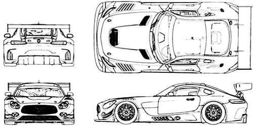 Blueprints Cars Mercedes Benz Mercedes Amg Gt3