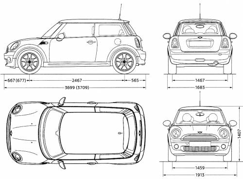 Blueprints > Cars > Mini > Mini One (2007)