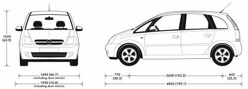 Blueprints > Cars > Opel > Opel Meriva (2007)